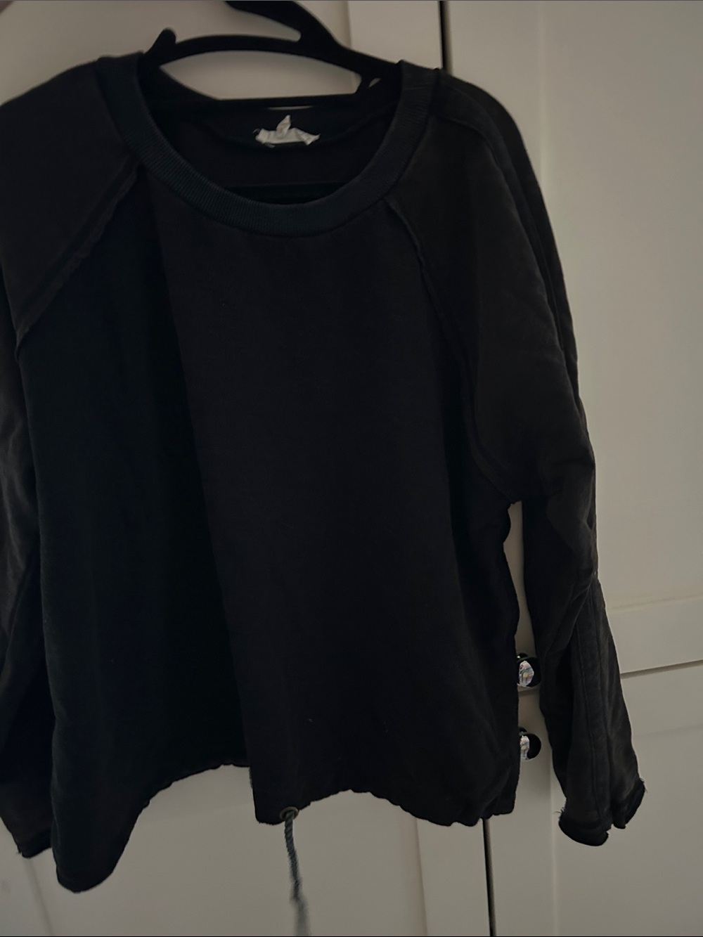 Black Women's Pullover Sweatshirt - Classic Crew Neck